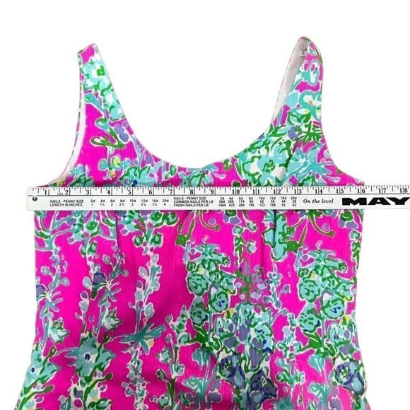 Lilly Pulitzer Dress Preppy Southern Charm Ivy Pink Romantic Floral‎ Size 8 M - Picture 10 of 12